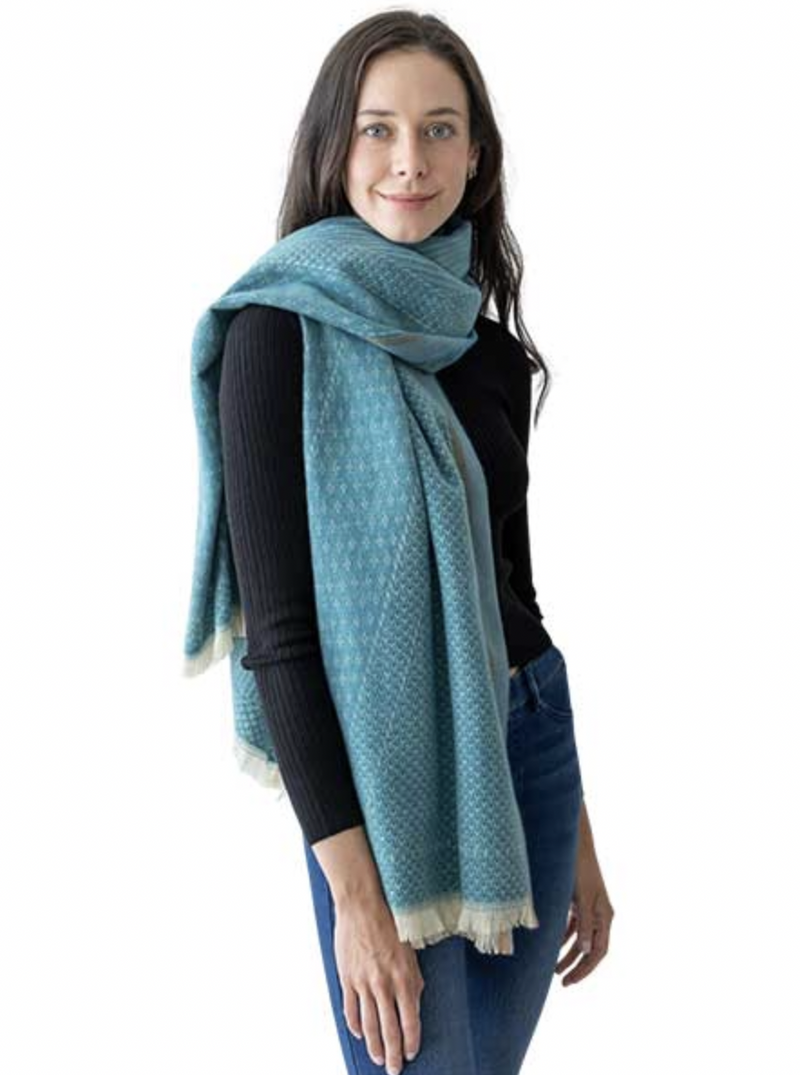 Teal Cashmere Feel Scarf