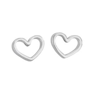 Sterling Framed Heart Stud