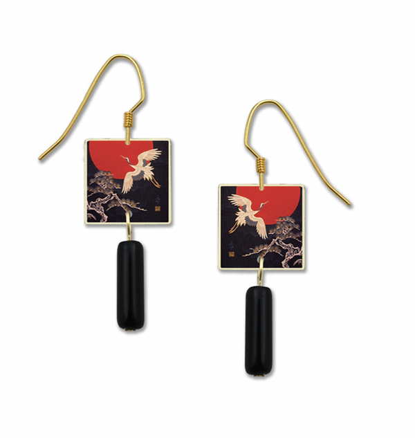 Japanese Crane Earring