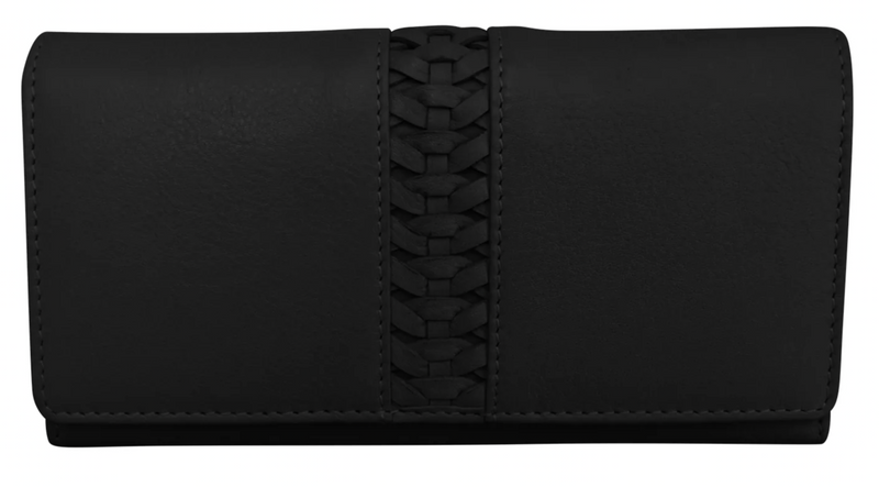 Black Urbano Braided Wallet