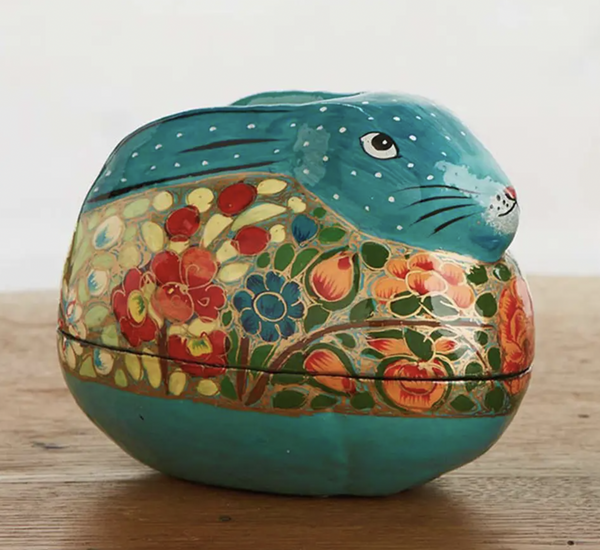 Teal Kashmiri Bunny Box