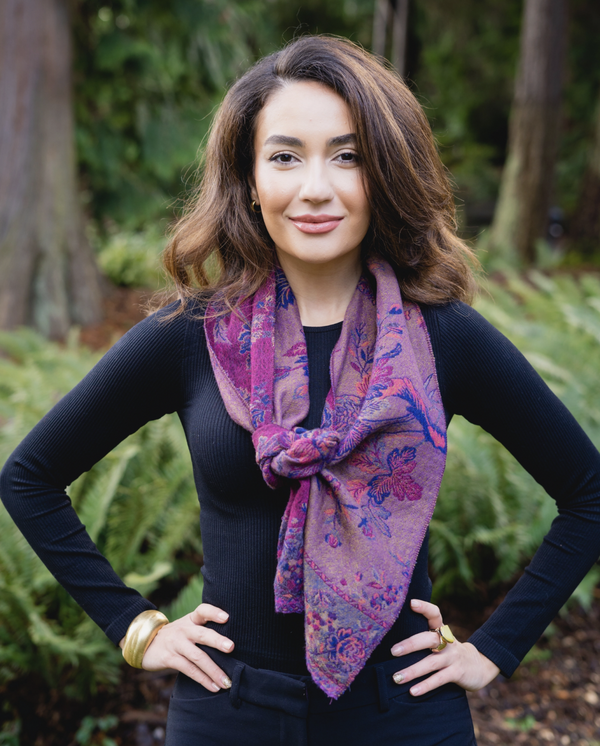 Purple Paisley Autumn Scarf