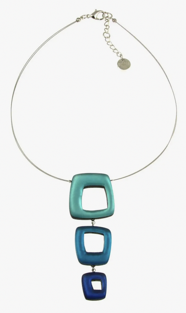 Blue Squares Necklace