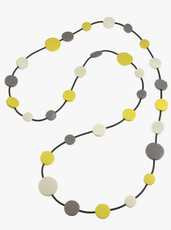 Yellow Discs Rubber Necklace