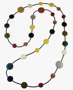 Multi Discs Rubber Necklace