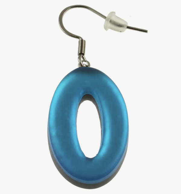 Blue Hollow Resin Earring