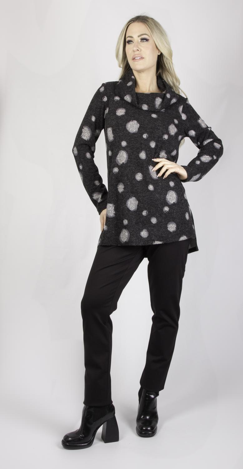 Faded Dots Cowl Tunic