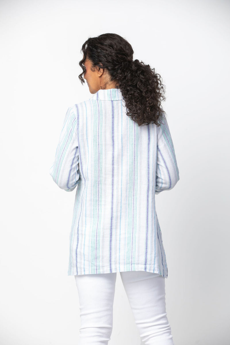 Stripes Linen Tunic Shirt