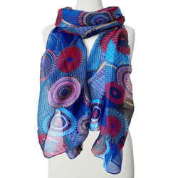 Blues Mandala Scarf