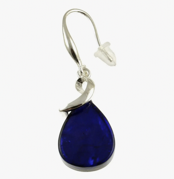 Cobalt Tear Resin Earring