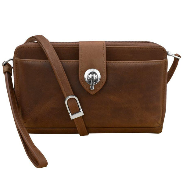 Rustic Brown Wallet Crossbody