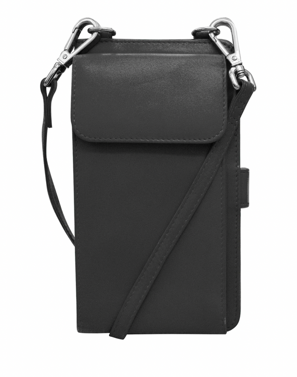 Black Leather Smartphone Wallet