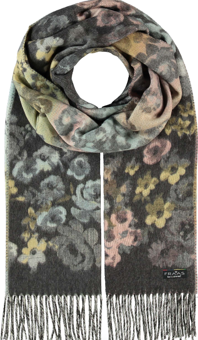 Charcoal Ditsy Bloom Scarf