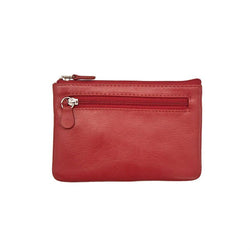 Red Leather Coin Bag