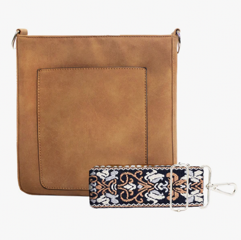 Camel Large Crossbody Bag
