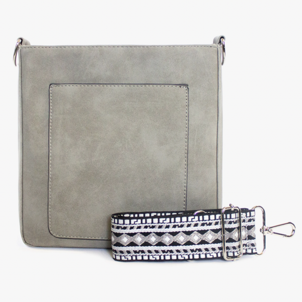 Gray Large Crossbody Bag