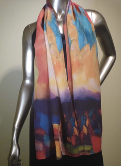 Abstract Silk Scarf