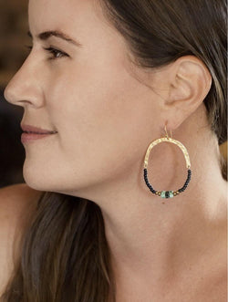 Turquoise & Gold Earring