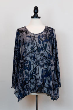 Navy Leaves Tunic