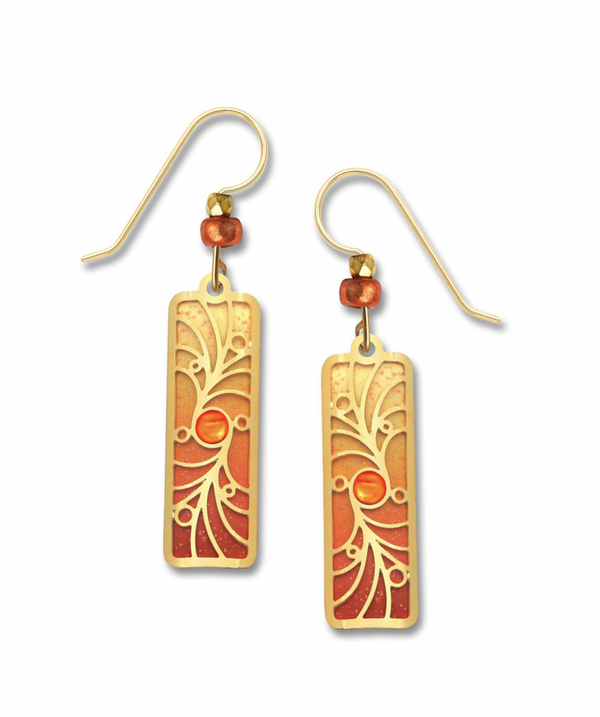 Orange Windmill Earring