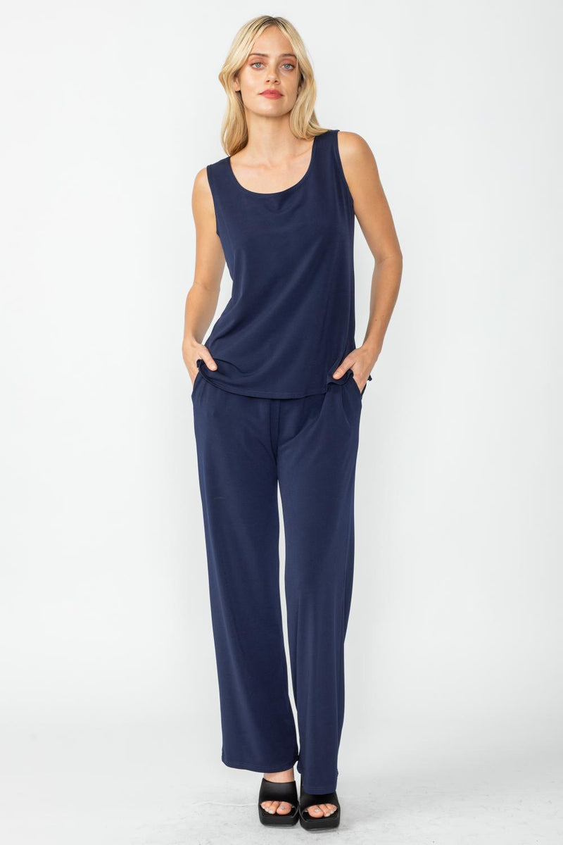 Navy Tank & Pant Set