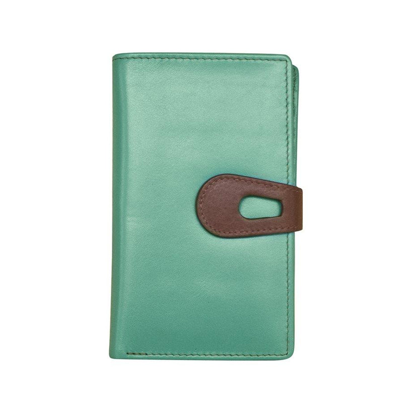 Turq/Toffee Medium Wallet