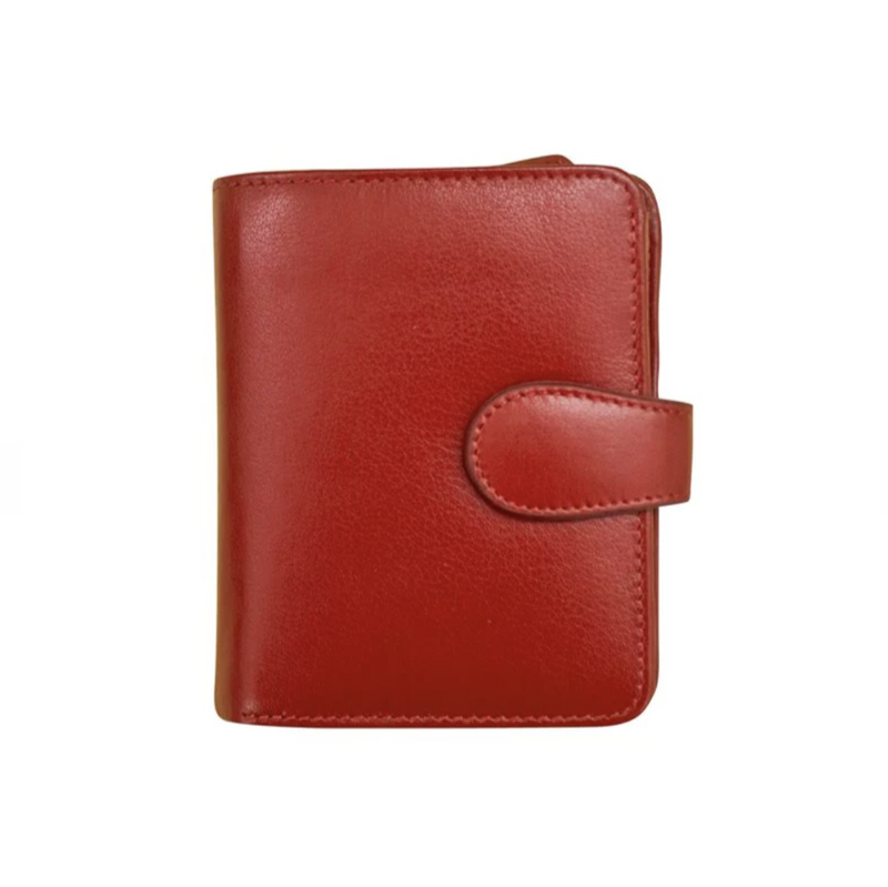 Red Leather Euro Wallet