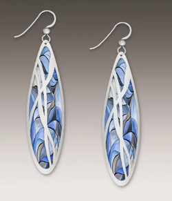Blue Stained Glass Earring