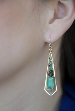 Turquoise Blade Earring