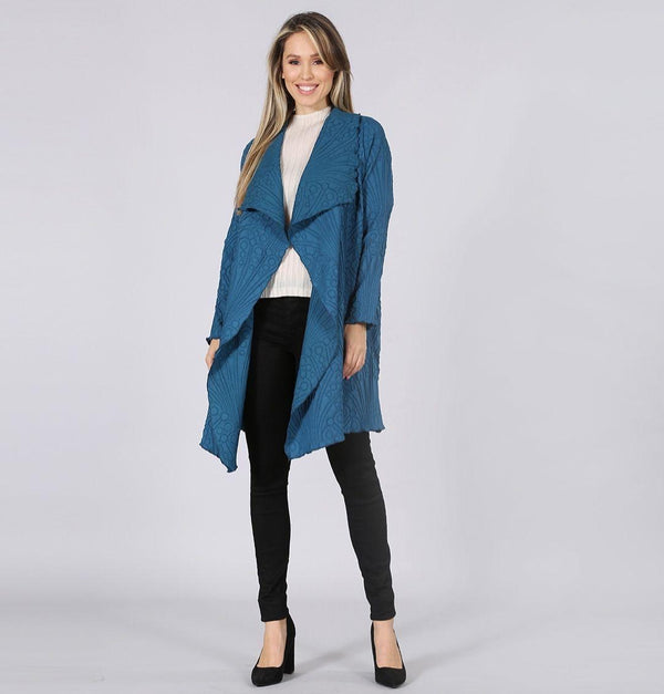 Teal Embossed Jacket