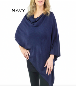 Supersoft Navy Poncho