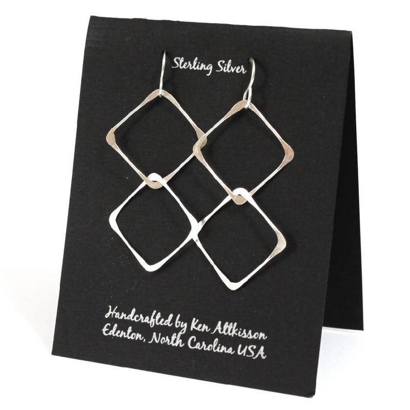 Sterling Two Square Earring