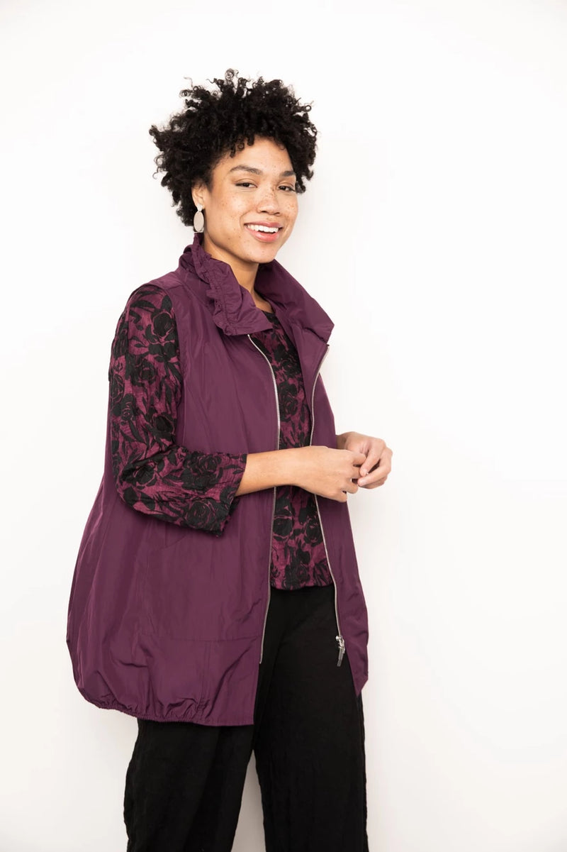 Plum Zip Tunic Vest