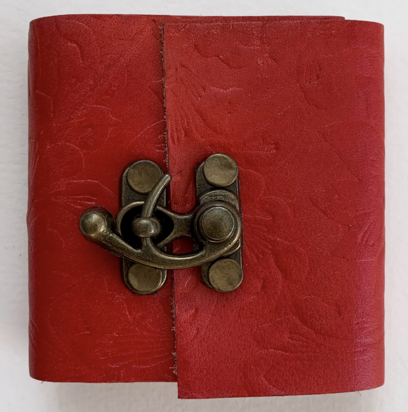 Red Embossed Mini Journal