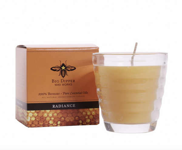 Radiance Beeswax Boxed Glass Candle