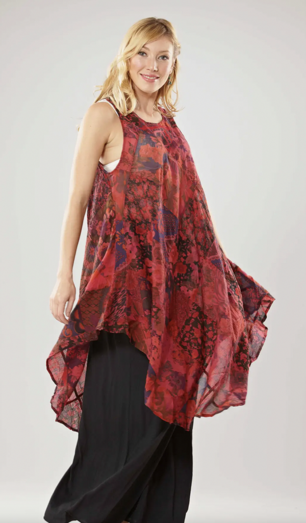 Red Samsara Cotton Dress