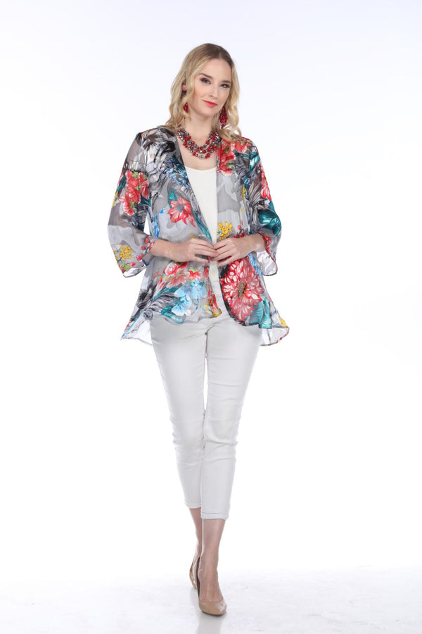 Silk Blend Bold Garden Jacket