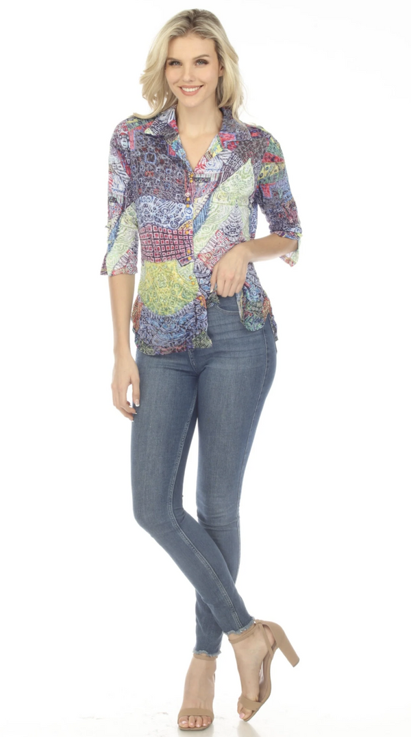 Patchwork Snap Shirt