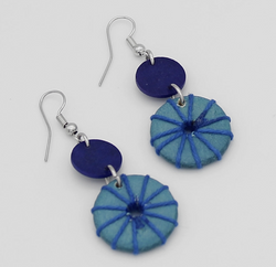 Blue Janet Statement Earrings