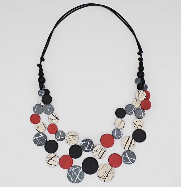 Red Dual Strand Devon Necklace