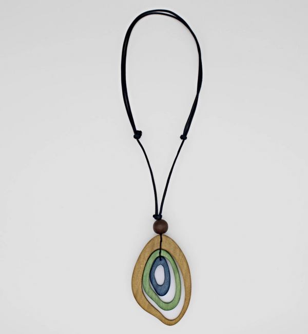 Green Abstract Naomi Pendant