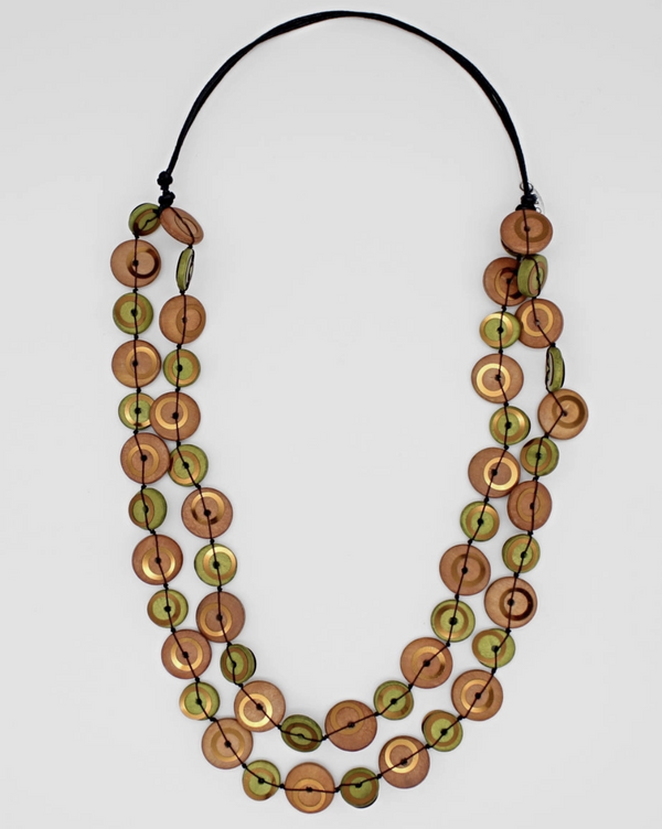 Rust Bobbie Double Strand Necklace