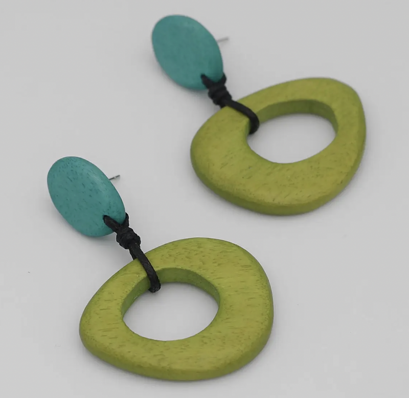 Green Statement Jasper Earrings