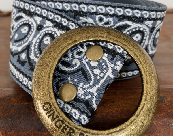 Denim Paisley Belt