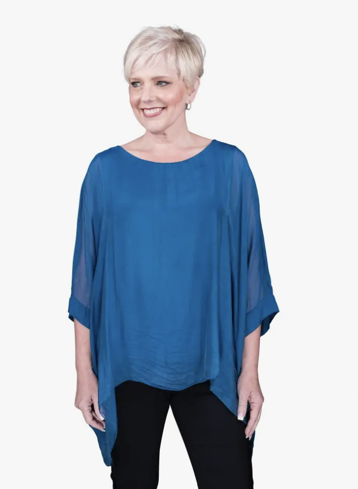 Silk Kaftan Peacock