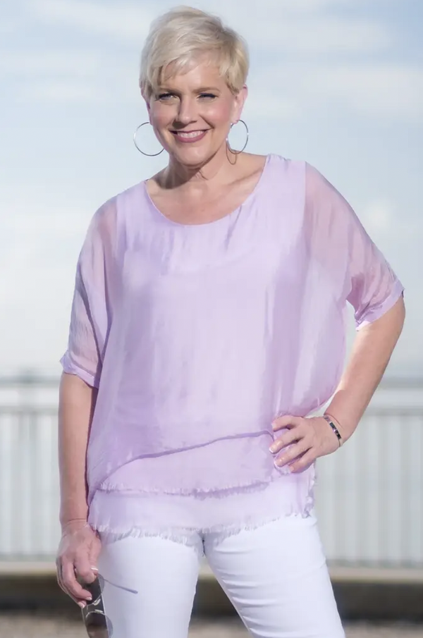 Orchid Silk Top