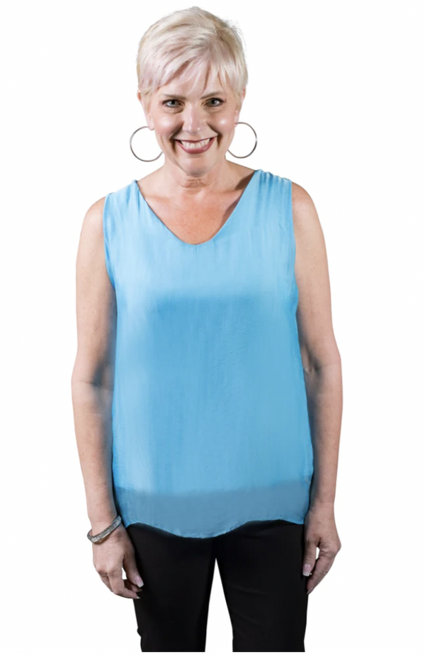 Turq Silk Tank