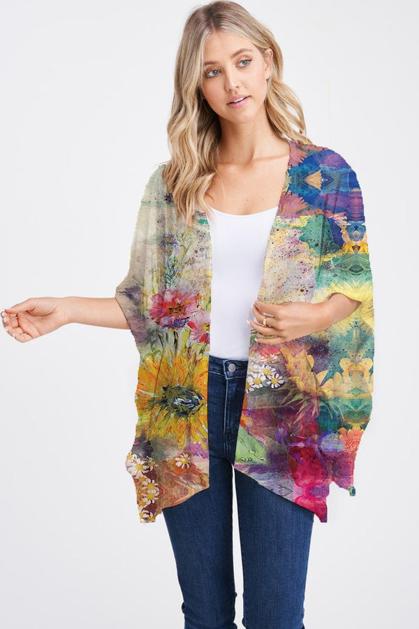 Flower Shawl Jacket