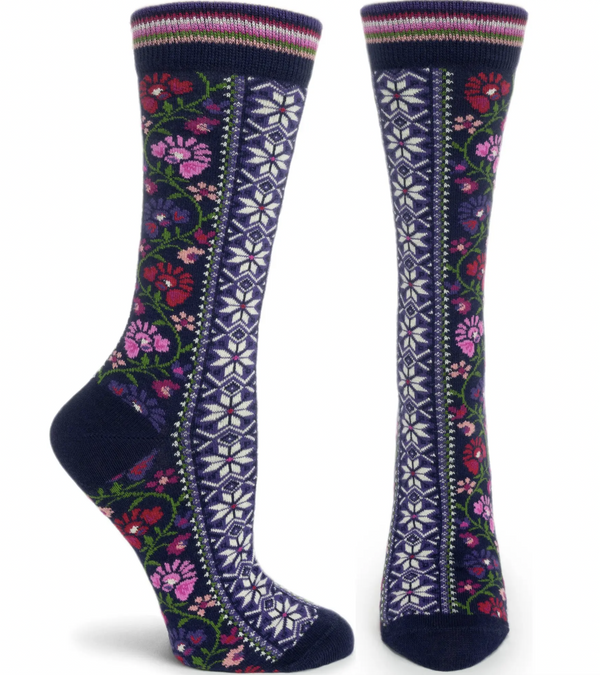 Floral Ribbon Sock