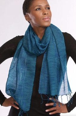 Turquoise Wool Scarf